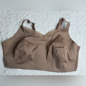 Third Love 24/7 Classic Wireless Crossover Minimizer Bra 40G Taupe Stretch